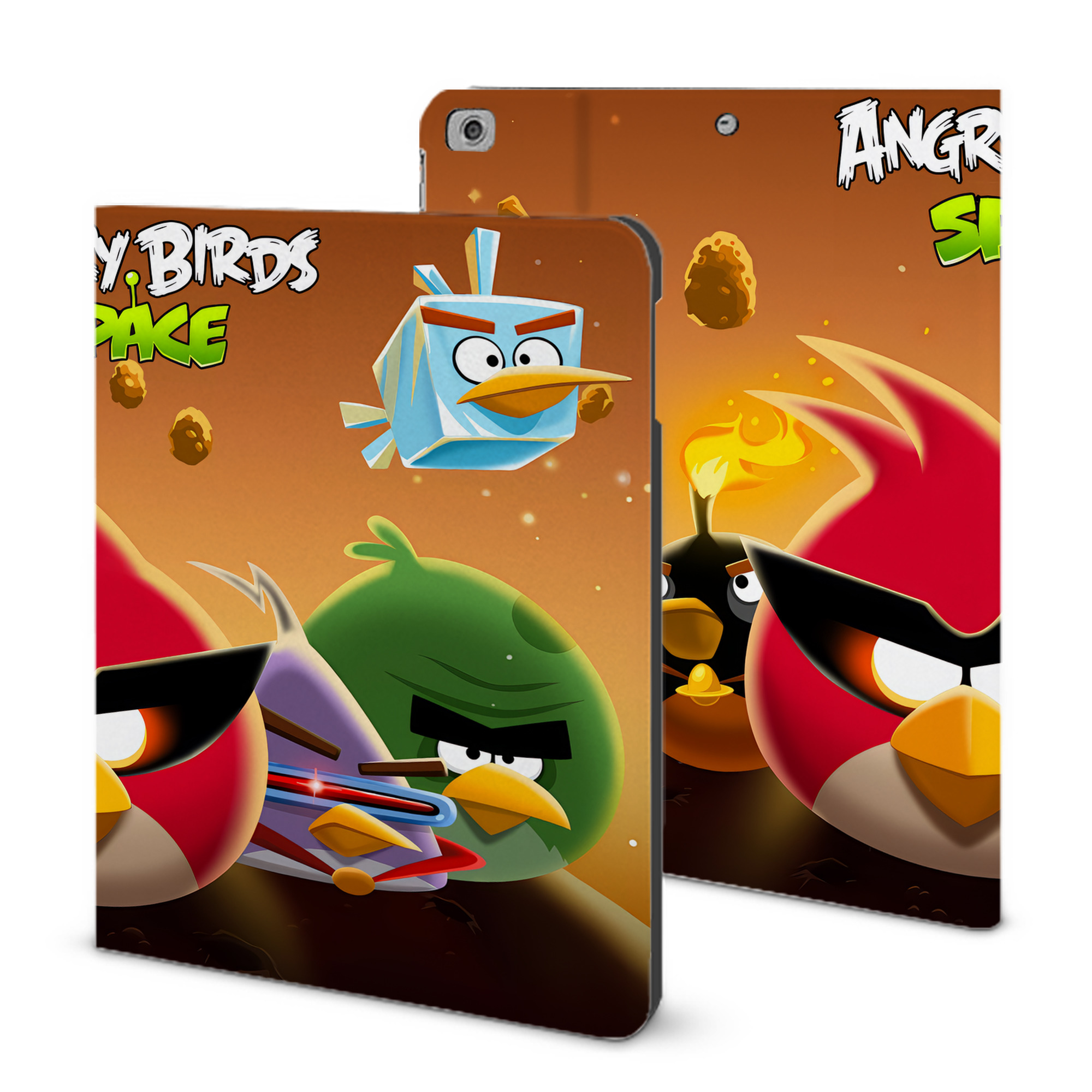 （画像用） Angry Birds アングリーバード IPad ケース ブック型 PUレザー TPU 耐衝撃 軽量 薄型 ペン収納なし 全面保護 IPad 各モデル対応